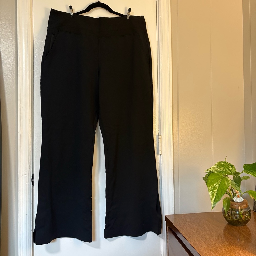 Athleta Black Women's High Rise Wide-Leg Pants XL